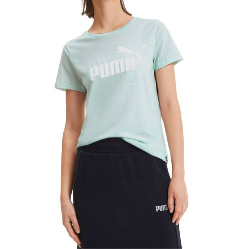 Camiseta-Puma-Essentials---Women-s-Heather---VERDE---PP