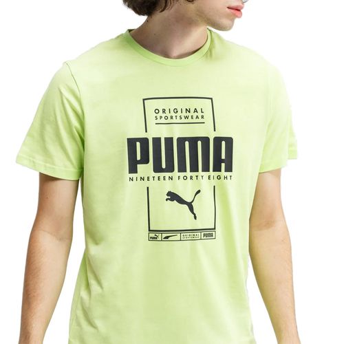 Camiseta-Puma-Logo-Nineteen-Verde