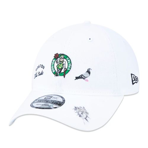 Boné New Era 9TWENTY Boston Celtics x Staple Aba Curva Strapback