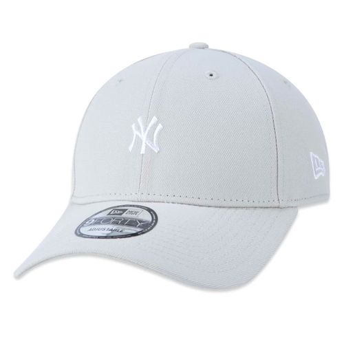 Boné New Era 9FORTY Snapback MLB New York Yankees Mini Logo Aba Curva - CINZA