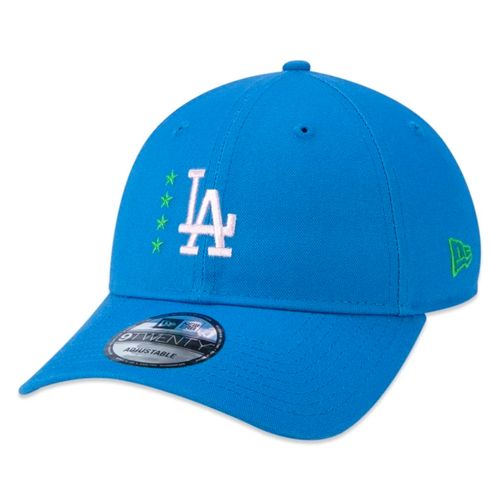 Bone-New-Era-9TWENTY-Strapback-MLB-Los-Angeles-Dodgers-Vacation-Aba-Curva-Azul