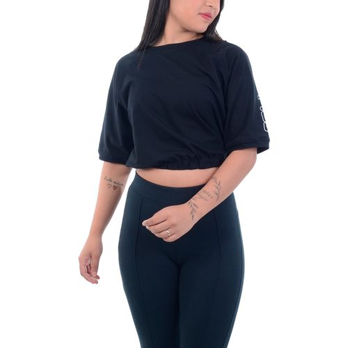 Camiseta-Cropped-Fila-Transfer-PRETO-