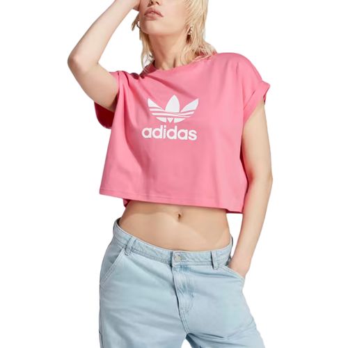 Camiseta-Cropped-Adidas-Classics-Trefoil-ROSA